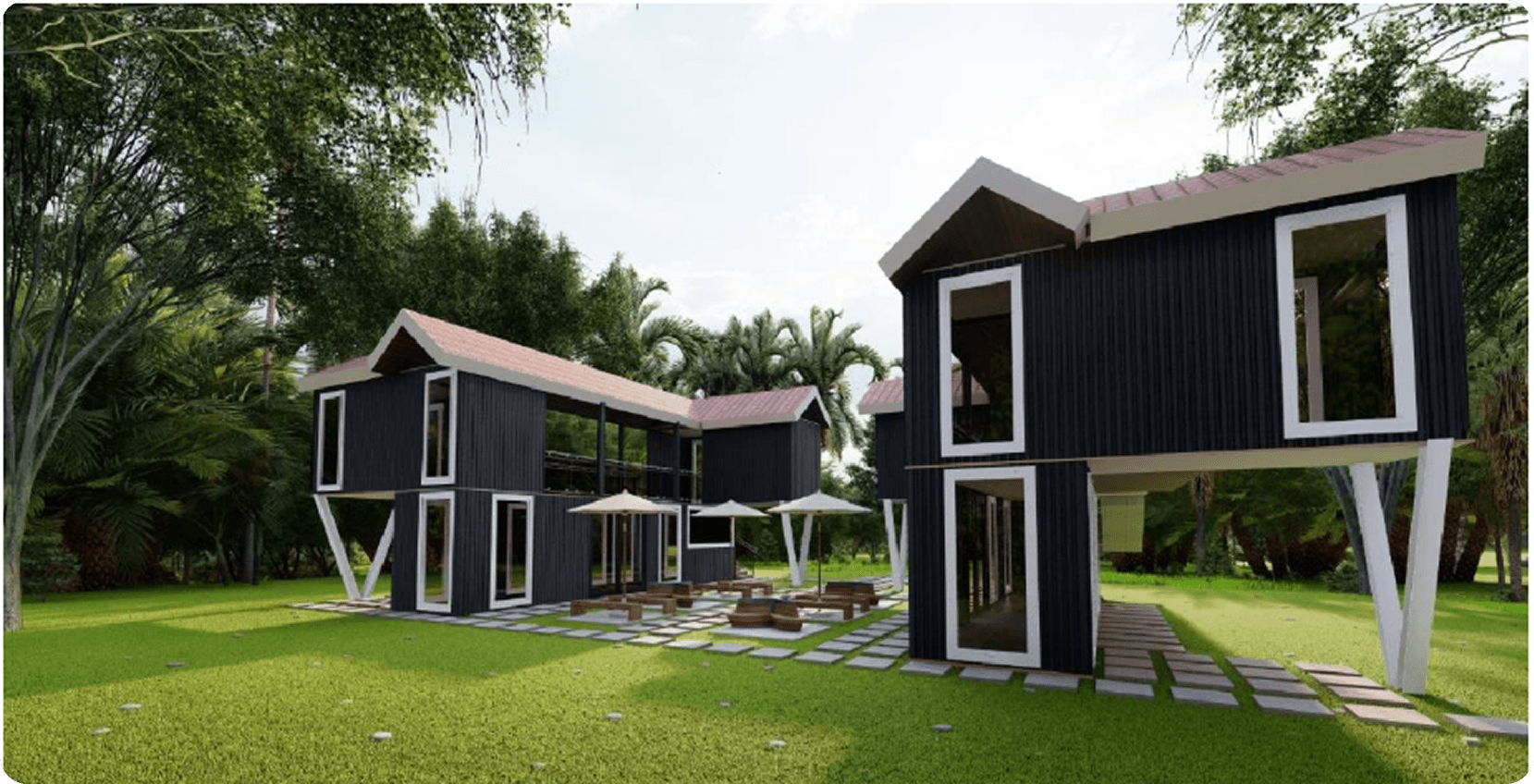 Proposed Innovation Centre & Health Hub - modern architectural design with multiple buildings surrounded by greenery